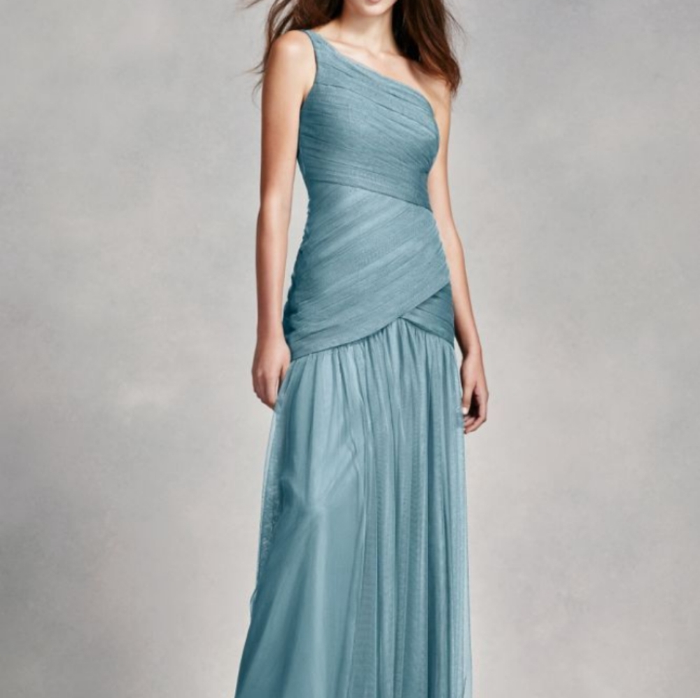 Mist blue long formal dress
